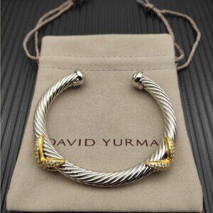 David Yurman Cable Bracelet, Peridot & Diamond Elegance